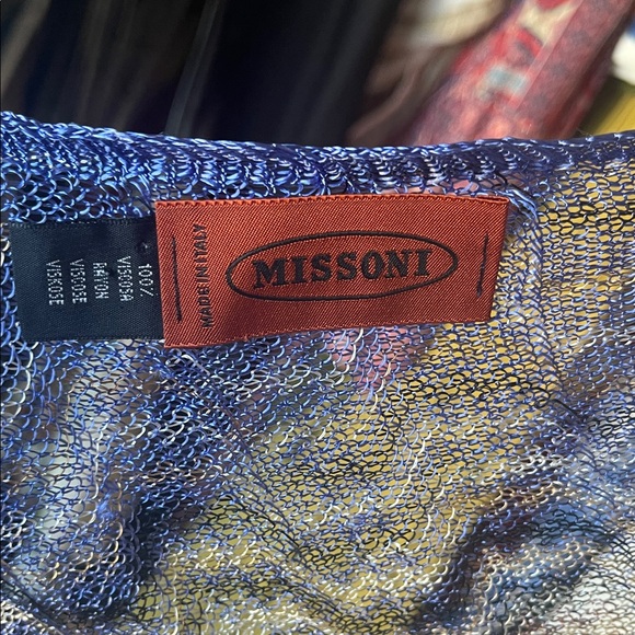 Missoni Blue and Yellow Knit Accessory - Picture 2 of 6